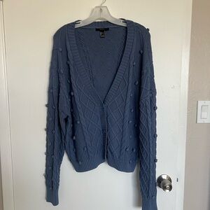 Pom Pom Blue Cardigan size L